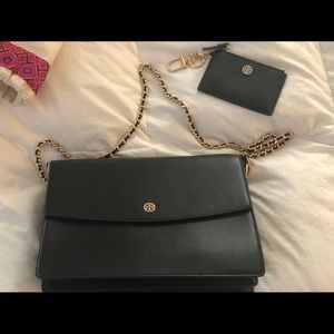 Tory Burch bag and wallet, gently used.